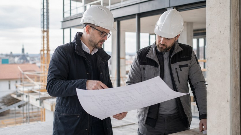 Építésvezetői tervellenőrzés magasépítési helyszínen